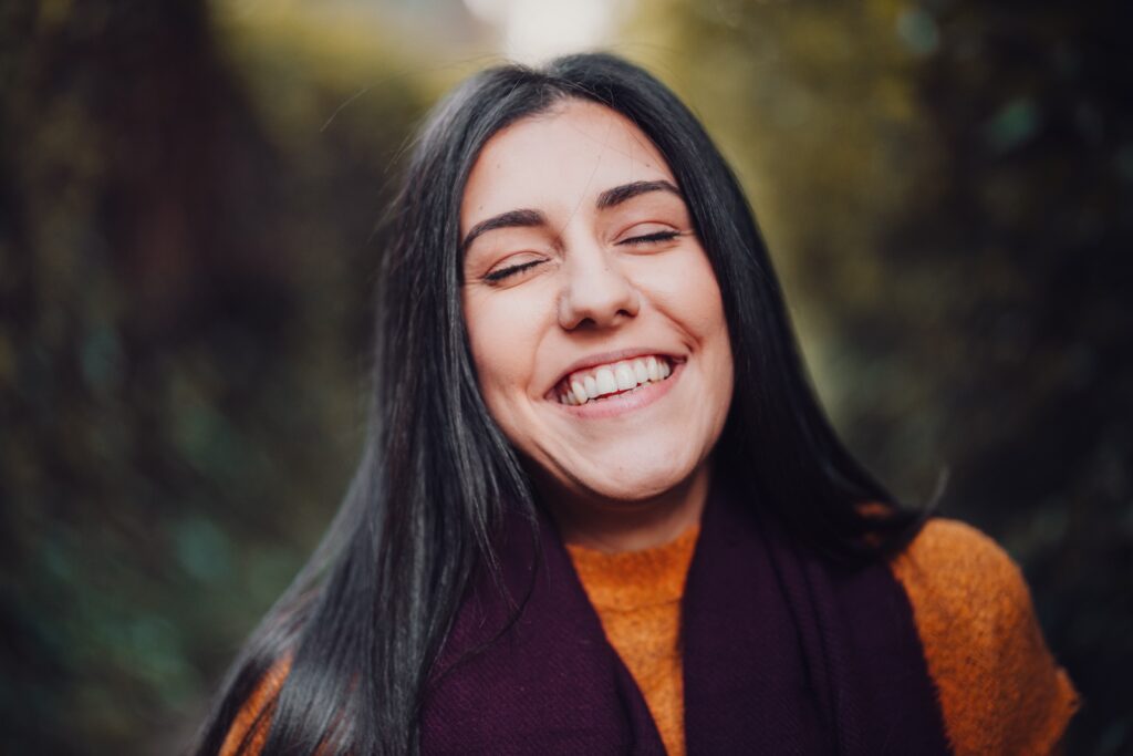 woman smiling